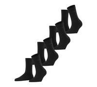 ESPRIT Women's Solid W SO Cotton Plain multipack Socks, Black (Black 3000) new - eco-friendly - 4 pairs, 3.5-7