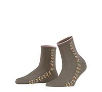 ESPRIT Women's Structured Leaves Socks, Cotton Lyocell, Brown (Sughero 5031), 2.5-5 (1 Pair)