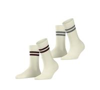 ESPRIT Women's Tennis Stripe Multipack W So Cotton Patterned Socks 2 Pairs, White Turtel Dov 2140, 2.5-5