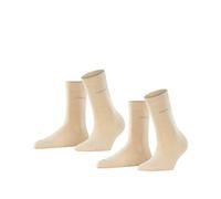 ESPRIT Women's Uni Multipack W So Cotton Plain 2 Pairs Socks, Beige Cream 4011, 2.5-5