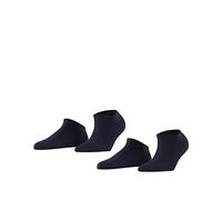 ESPRIT Women's Uni Multipack W Sn Cotton Low-Cut Plain 2 Pairs Trainer Socks, Blue Marine 6120, 2.5-5