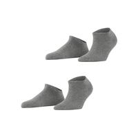 ESPRIT Women's Uni Multipack W Sn Cotton Low-Cut Plain 2 Pairs Trainer Socks, Grey Light Melange 3390, 2.5-5