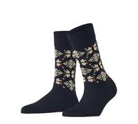 ESPRIT Women's Winter Star W So Cotton Wool Patterned Socks 1 Pair, Blue Space 6116, 5.5-8