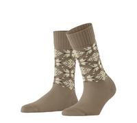 ESPRIT Women's Winter Star W So Cotton Wool Patterned Socks 1 Pair, Brown Camel 5038, 2.5-5