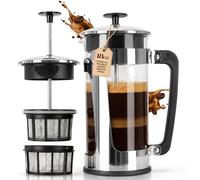 ESPRO P5 Glass Cafetiere French Press Coffee Maker, 2 Cup, 530ml | Borosilicate Glass, Heat Resistant, Patented Double Micro-Filter, Grit-Free Coffee, Dishwasher Safe, Easy to Clean