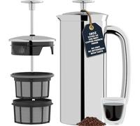 ESPRO P7 French Press Coffee Maker - Double-Walled Stainless Steel Insulated with Micro-Filter, 18 Ounces, Polished Stainless Steel