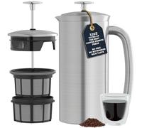 ESPRO P7 French Press Coffee Maker - Double-Walled Stainless Steel Insulated with Micro-Filter, 32 Ounces, Brushed Stainless Steel