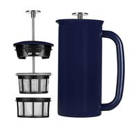 ESPRO - P7 French Press - Double Walled Stainless Steel Insulated Coffee and Tea Maker with Micro-Filter - Keep Drinks Hotter for Longer, Perfect for Home (Aegean Blue, 32 Oz)