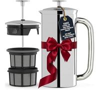 ESPRO Pro P7 French Press Stainless Steel 304 - Patented Double Micro-Filter for Grit-Free Coffee, Double Wall Insulated Coffee Maker, Plastic-Free & Heat Resistant Mothers day Gifts - 950 ml