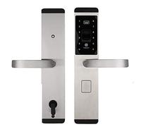 EspyMax Smart Door Lock for Home - Advanced Anti-peep Fingerprint, RF Sensor, Stainless Steel and Multi Direction Anti-Theft Lock 4 in 1 Digital Electronic Door Lock (Sliver)