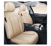 ESPYN Car Seat Protector Leather Car Seat Covers Full Set 5 For SKODA For Octavia For Kodiaq For Fabia For Karoq For Superb(Beige)