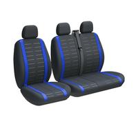 ESPYN Car Seat Protector Universal 2+1 Truck Seat Covers Protective For Ducato For Van For Gazelle 3302 For Boxers For Rio 2009 For T4(3-Seater BLUE)