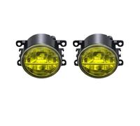 ESPYN Fog Light 2 Pieces Car Front LED Fog Light Assembly For Suzuki For Jimny FJ 1998-2014 30W H11 Fog Daytime Running Lamp DRL 6000LM(XLM Lemon Yellow)