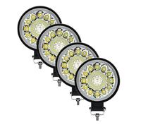 ESPYN Fog Light 96W LED Light Bar Spotlight 12V 24V Car Work Light For Jeep Truck Boat Tractor ATV For Offroad 4X4 Barra LED Headlight(4Piece Round 66W)