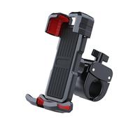 ESPYN GPS Mount Motorcycle Phone Holder Handlebar Cell Phone Clamp Scooter Phone Clip For More 4.7" To 6.8" Smartphones(Red)