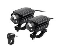 ESPYN Headlight Motorbike 12-80V Additional LED Lights Motorcycle Headlights Auxiliary Spotlight Lamp Lenses Dual Color Electric Fog(2 Light and 1 Switch)