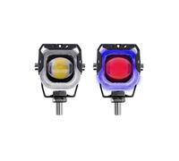 ESPYN Headlight Motorbike 2pieces Motorcycle Bright LED Spotlight Crystal Angel Eye DRL Daytime Driving Running Light Red Blue Motocross Dirt Bike