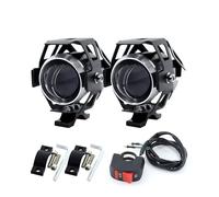 ESPYN Headlight Motorbike 2Pieces White Motorcycle Headlights Auxiliary Lamp U5 Led Motorbike Spotlight Accessories 12V Moto DRL Spot Head Lights