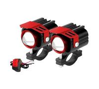 ESPYN Headlight Motorbike Universal Additional Led Headlights Motorcycle Auxiliary Light 12-80V White/Amber Moto Spotlights Fog Lights(2 Light With Switch A)