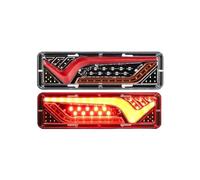 ESPYN Tail Lights Rear lights 2Piece 12V/24V Truck LED Tail Light Trailer Warning Light For Truck Trailer Caravans UTE Camper Rear Brake Backup Dynamic Signal Lamp Rear Lamp(A)