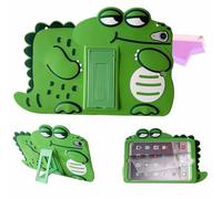 EspZanthic Case Compatible with iPad Mini 7 A17 Pro 8.3 Inch 2024(A2995/A2996/A2993) Screen Protector, iPad Mini 7th 3D Cartoon Silicone Stand Cover, Dinosaur