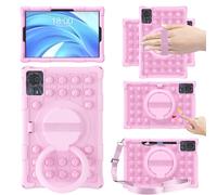 EspZanthic Case for DOOGE E T30 Pro 11 Inch, Soft Silicone Cover for DOOGE E T30 Ultra 11 Inch 2023 with Stand DOOGE E T30S/T30SE 2024 Newest Tablet Case, Pink