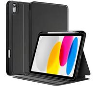 EspZanthic Case for iPad (A16) 11th/10th Generation (2025/2022) with Pencil Holder, Slim Folio Stand Protective Book Tablet Cover, Multi-Angle Viewing (11-Black)