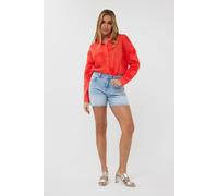 EsQualo Blouse 3d Circled Embroidery Red Orange size 34 | Longsleeves Outlet | Women | Red 34
