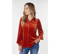 EsQualo Blouse Basic Velours Pumpkin size S | Blouses Outlet | Women | Orange S