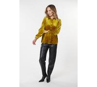 EsQualo Blouse Basic Velours Warm Olive size L | Blouses Outlet | Women | Green L