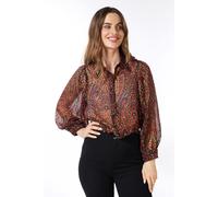 EsQualo Blouse Puff Slve Chiffon Rewilding Print size 34 | Longsleeves Outlet | Women 34