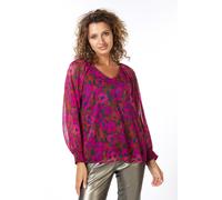 EsQualo Blouse Smocked Cuff Floral Wilding Print size 36 | Longsleeves Outlet | Women 36