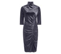 EsQualo Dress Velours Gathering Grey size S | Midi Dresses Outlet | Women | Gray S