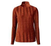 EsQualo Top Crinkle Wave Velours Orange size S | Sweaters Outlet | Women S