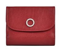 Esquire Leather Purse Athena Lady Clip Wallet Red Dark red