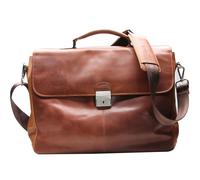 Esquire Dallas Briefcase Leather 40 cm Laptop compartment brown