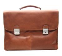 Esquire Dallas Briefcase Leather 42 cm Laptop compartment brown