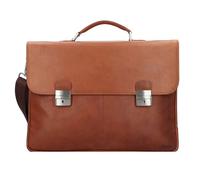Esquire Dallas Briefcase Leather 42 cm Laptop compartment brown