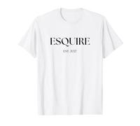 Esquire Est. 2027 Lawyer Passed The Bar Law School Graduate Value Graphic T-Shirt, Men, White, L