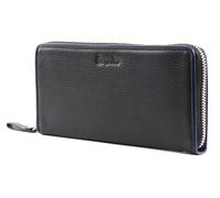 Esquire Piping Zip Around Wallet Black / Roy