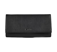 Esquire Silk Wallet Genuine Leather 19 cm black