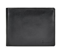 Esquire Silk Wallet RFID protection Genuine Leather 12 cm black