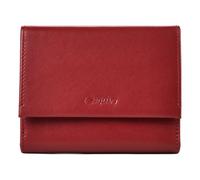 Esquire Silk Wallet RFID protection Genuine Leather 12 cm red