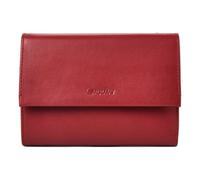 Esquire Silk Wallet RFID protection Genuine Leather 14 cm red