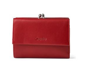 Esquire Silk Wallet RFID protection Leather 13 cm red