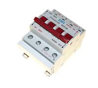 ESR 125 Amp Changeover Switch with Busbar, Generator / Mains Transfer, Single Phase, Din Rail Mount, Plunger Actuator, Brass Contact, 2-Way Circuit, 240V, 1 Count