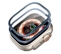 ESR 2 Pack Armorite Screen Protector for Apple Watch Ultra 3/2/1 (2025/2024/2023/2022,49 mm), Military Grade Protection, Tempered Glass Film with Aluminum Alloy Frame, Anti-Scratch, Blue