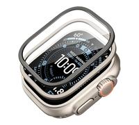 ESR 2 Pack Armorite Screen Protector for Apple Watch Ultra 3/2/1 (2025/2024/2023/2022,49 mm), Military Grade Protection, Tempered Glass Film with Aluminum Alloy Frame, Anti-Scratch, Titanium&Black