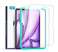 ESR 2 Pack Screen Protector for iPad Air 13 Inch M4/M3/M2 (2026/2025/2024), 9H Ultra-Hard Tempered Glass Film Guard with Alignment Frame, Anti-Scratch, HD Clarity, Bubble Free, Apple Pencil Compatible