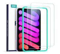 ESR 2 Pack Screen Protector for iPad Mini 7/A17 Pro, iPad Mini 7/6th Generation(2024/2021) 8.3 inch, Anti-Scratch Tempered Glass with Easy-Installation Frame, HD Clear, Support Apple Pencil Pro/USB-C